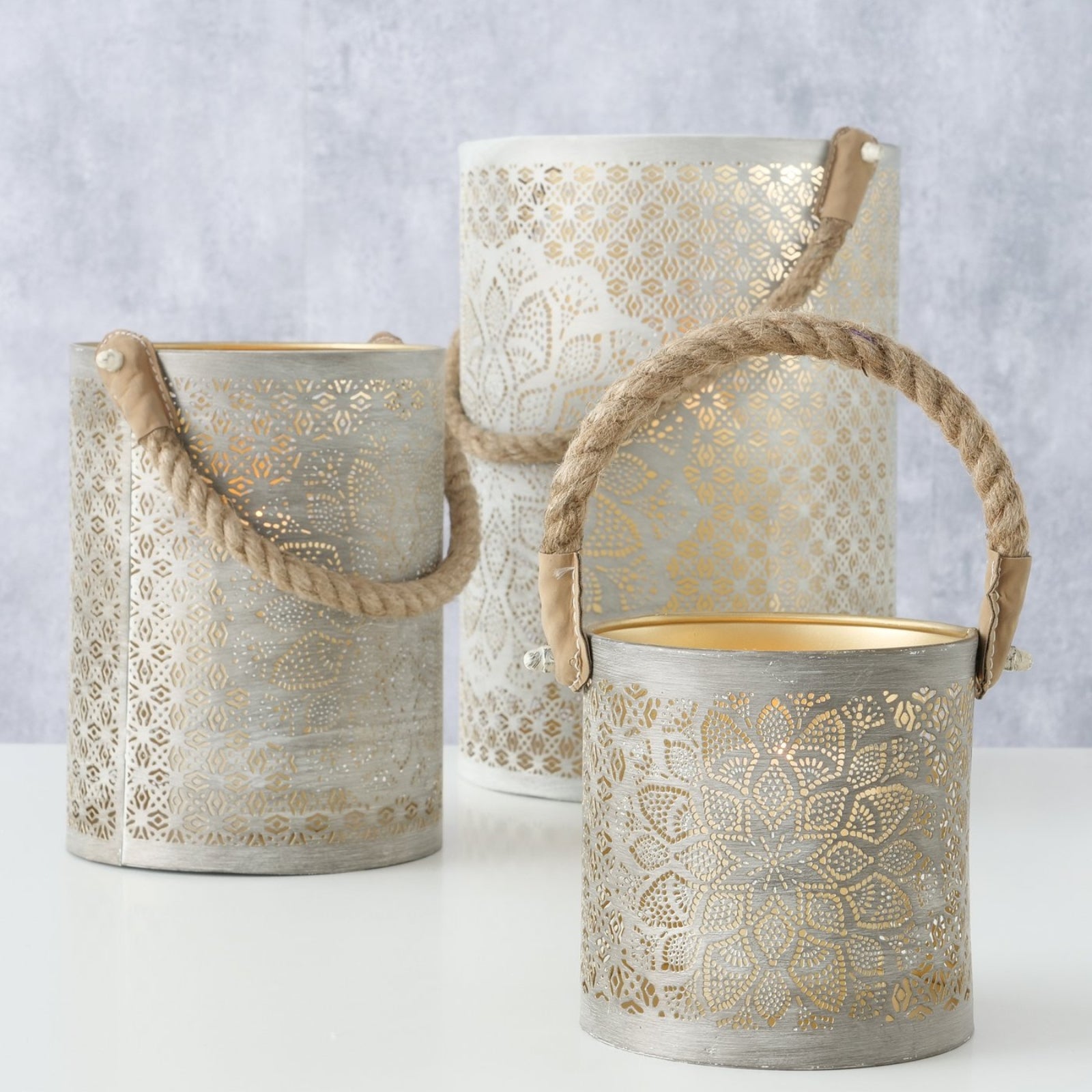 Das goldene Windlicht | 3er Set