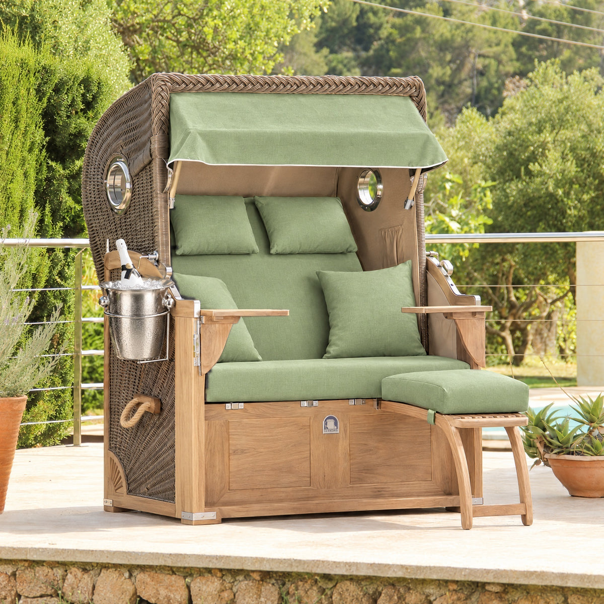 Der Ideale Teak – Bezug Maigrün Uni