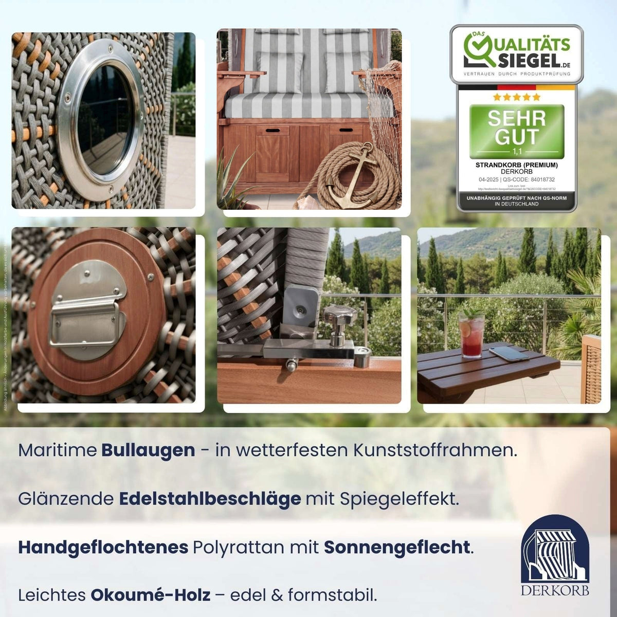 Der Vielseitige Nordsee Details: Bullauge, Stauraum, Beschläge, Bistrotisch