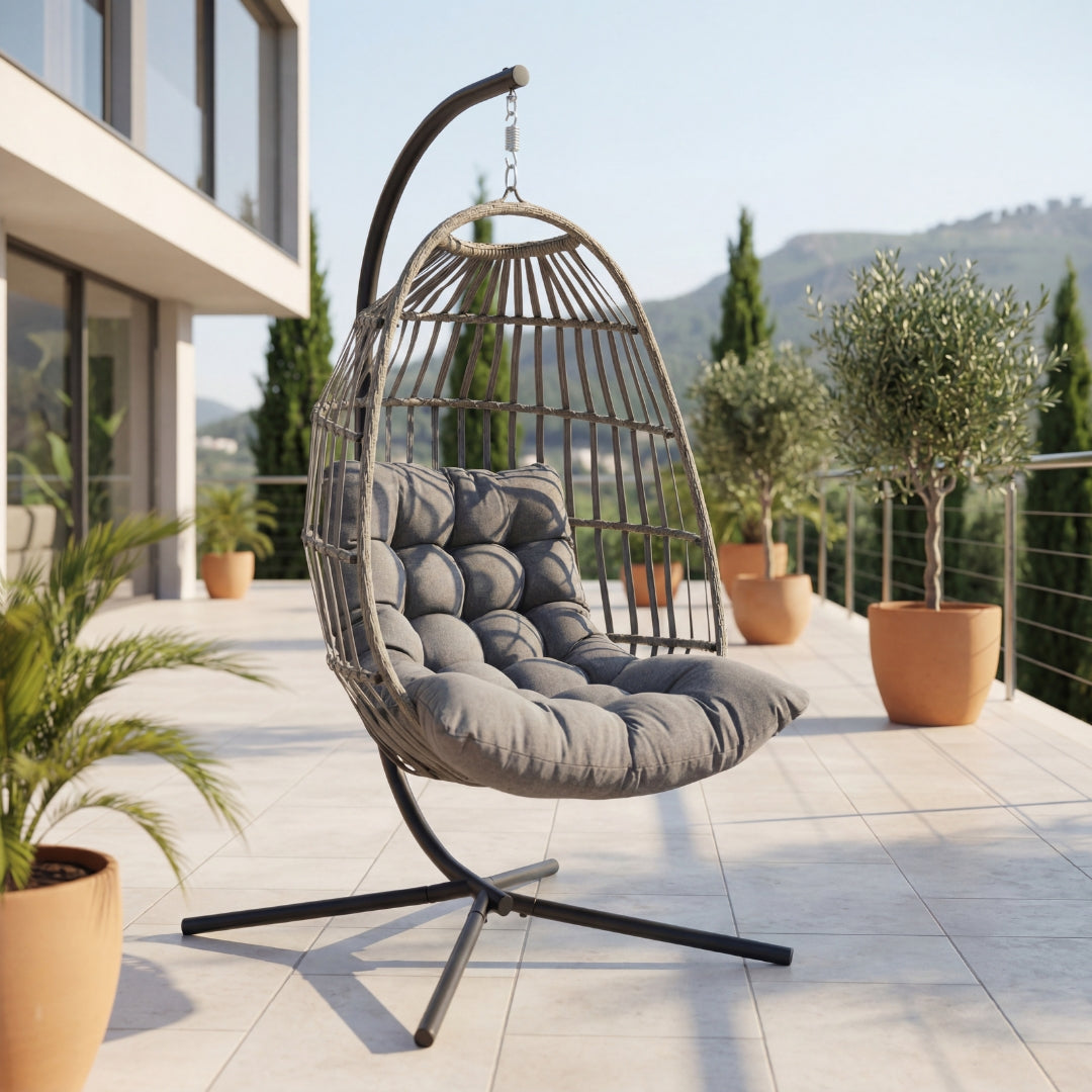 Hängekorb mit Gestell: Hängesessel für Garten & Terrasse – DERKORB
