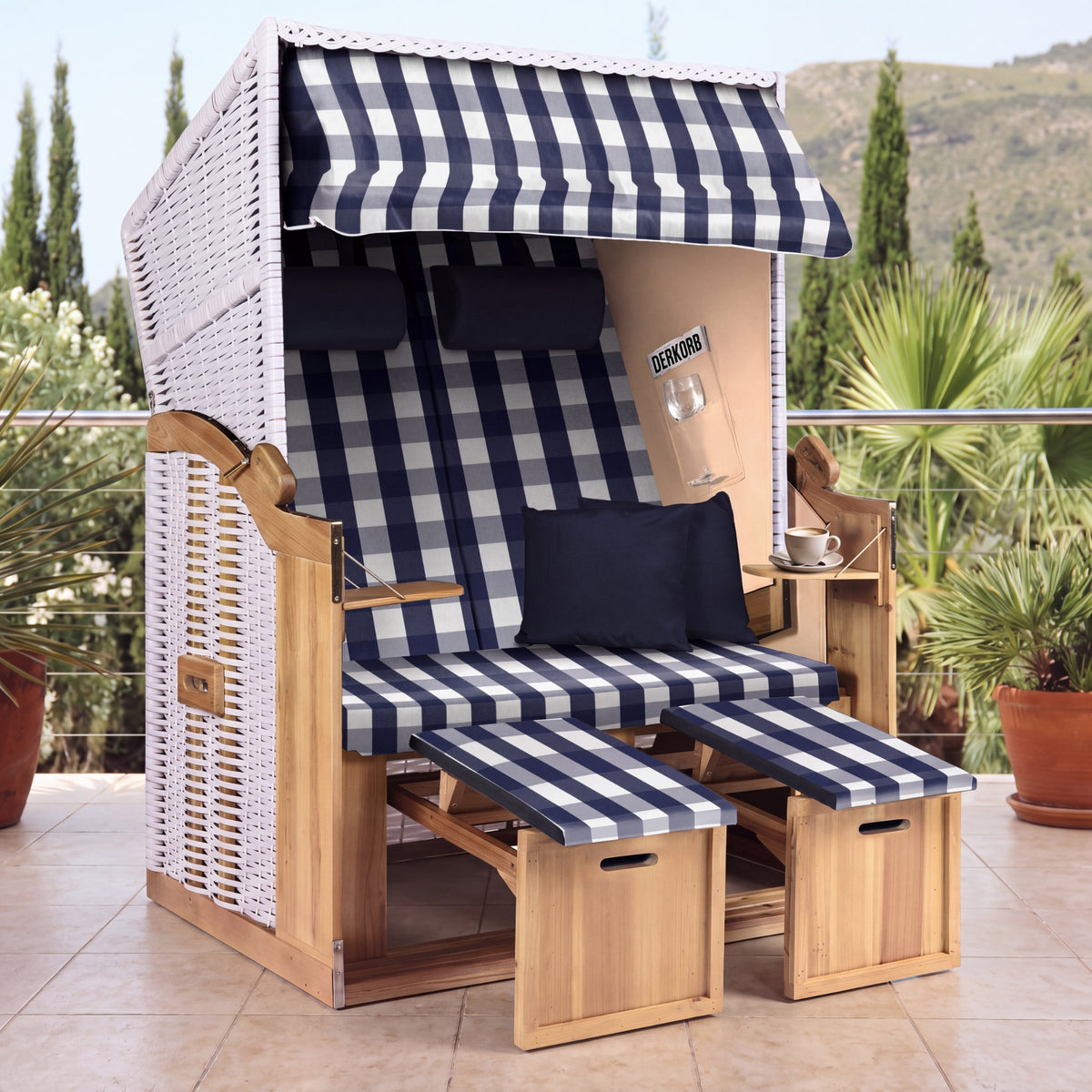 Der Kompakte 2-Sitzer - Weiß Blau