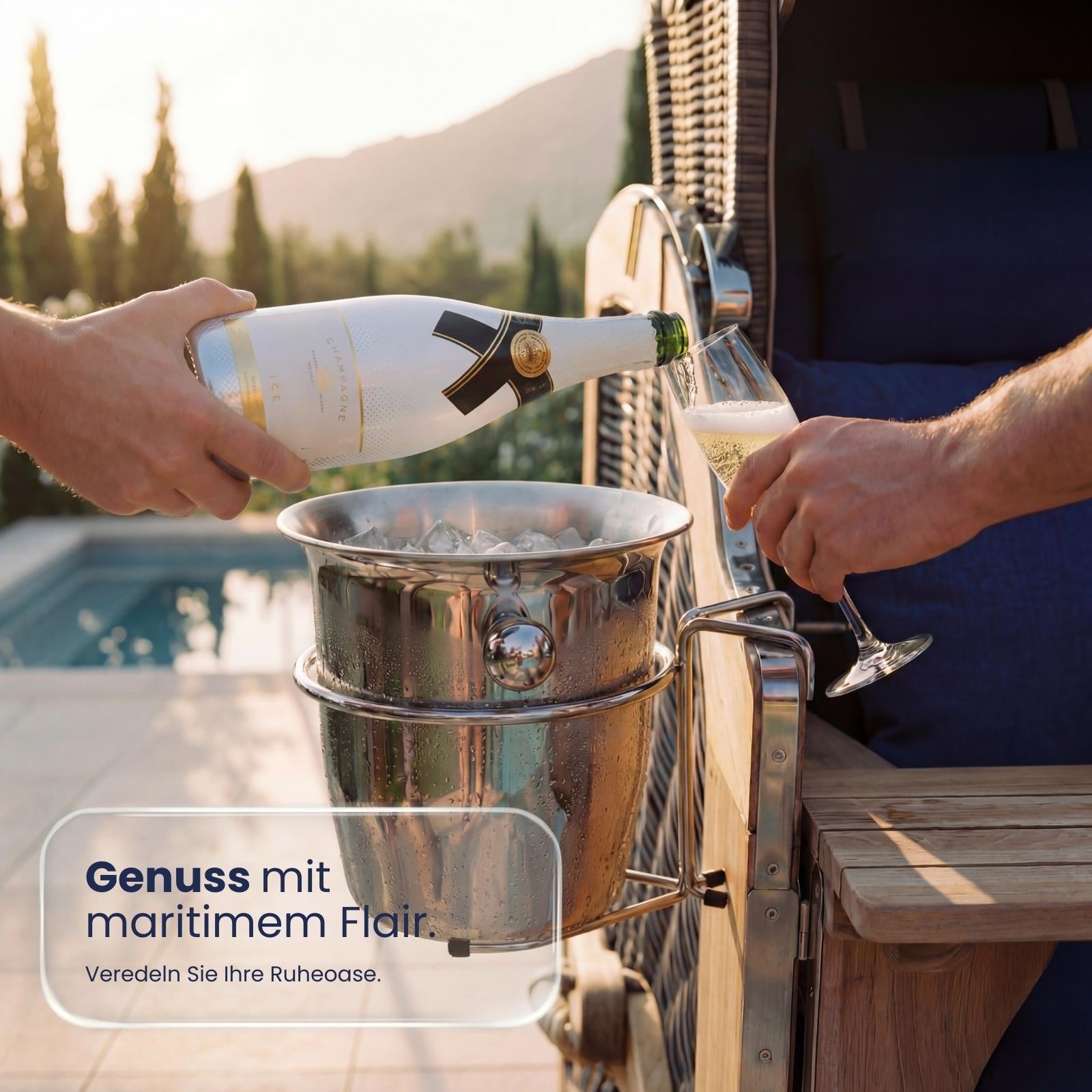 Strandkorb Sektkühler