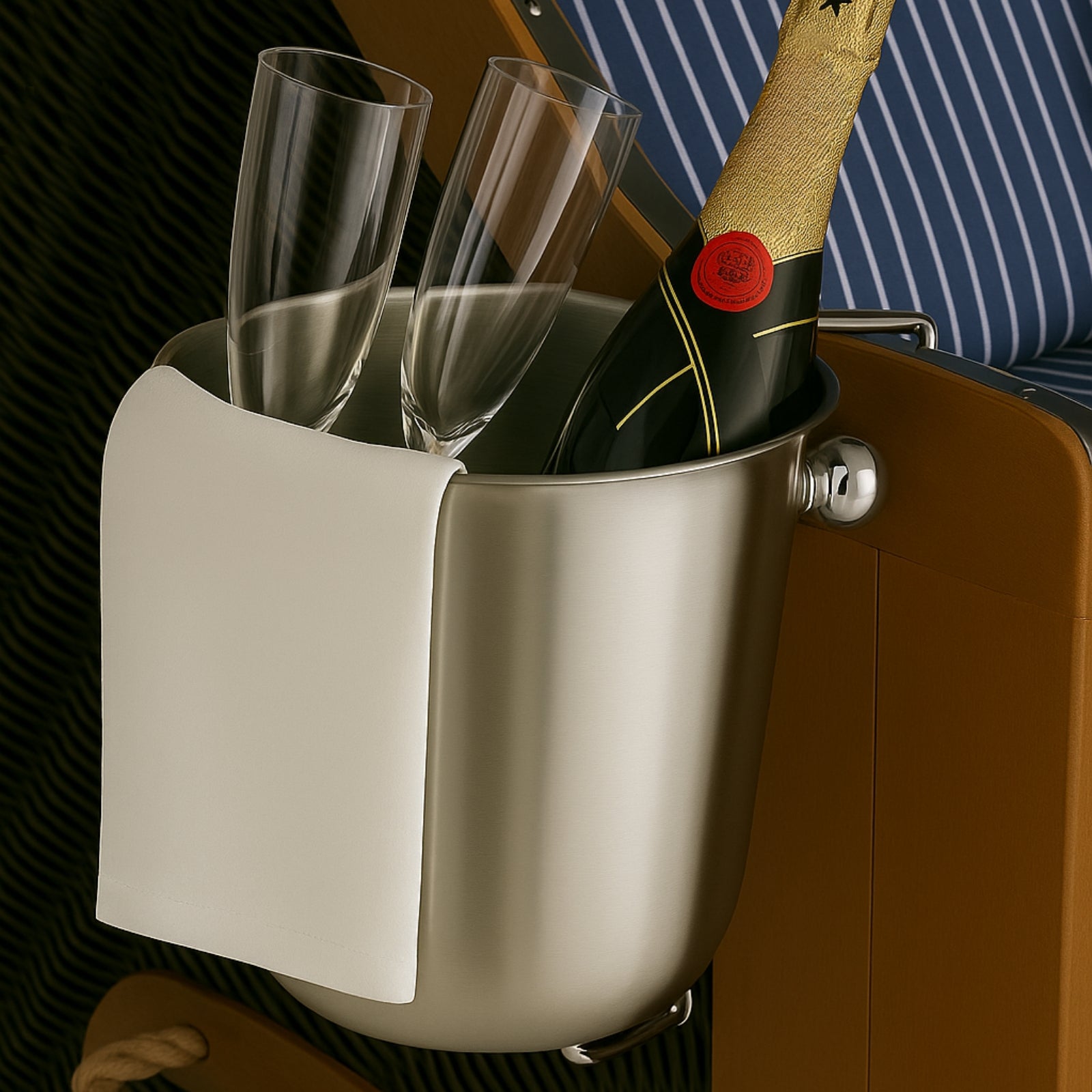 Strandkorb Sektkühler