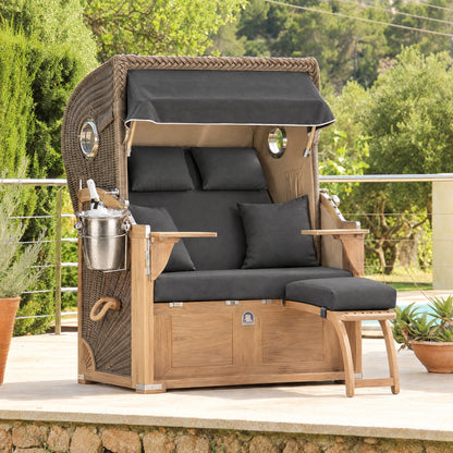 Der Ideale Teak – Bezug Graphit Grau Uni