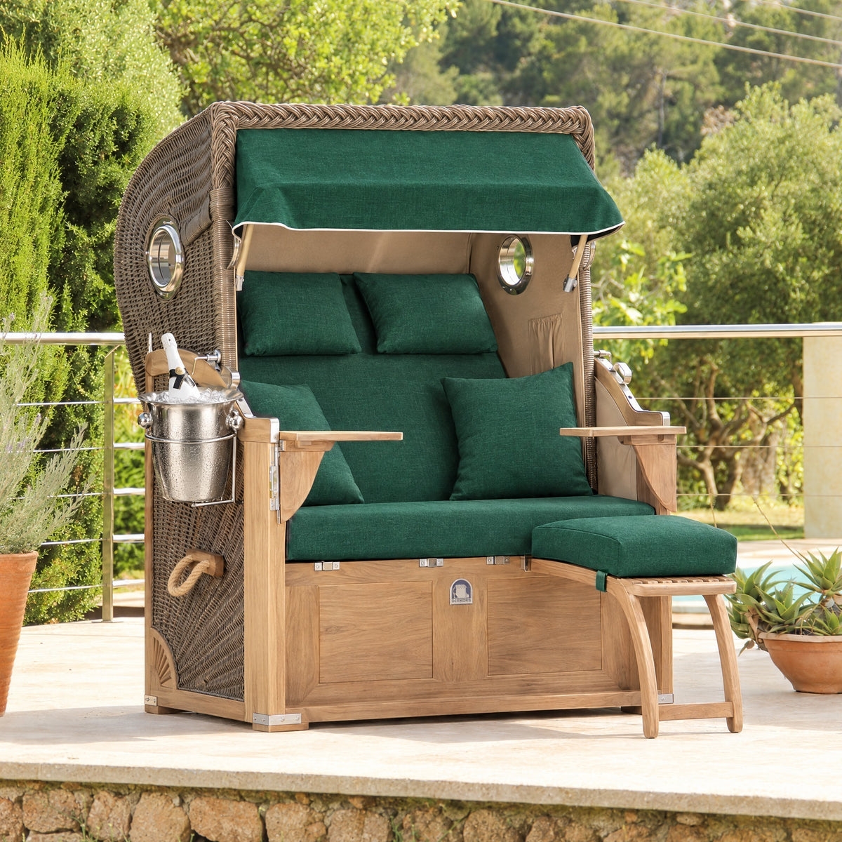 Der Ideale Teak – Bezug Grün Meliert