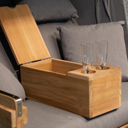 Strandkorb Premium Mittelarmlehne | Teak
