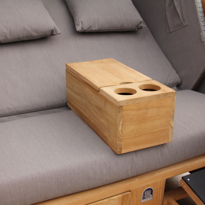 Strandkorb Premium Mittelarmlehne | Teak