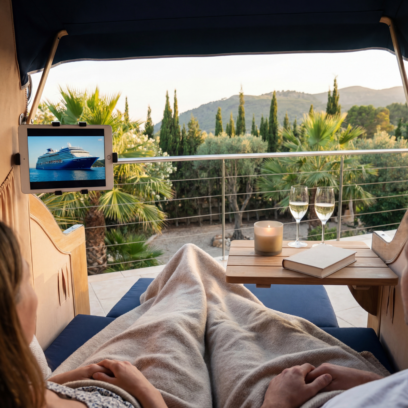 Strandkorb Tablethalterung